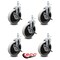 Service Caster 5 Inch Thermoplastic Wheel 12mm Threaded Stem Caster Set with Brakes SCC, 5PK SCC-TS05S510-TPRS-SLB-M1215-5 - alternate 1